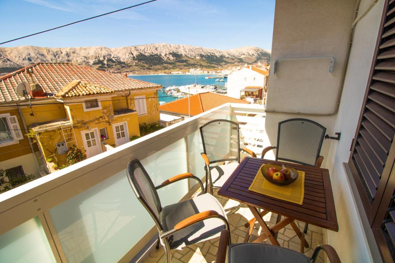 Apartment Mario With Terrace And Sea View Baška Eksteriør bilde